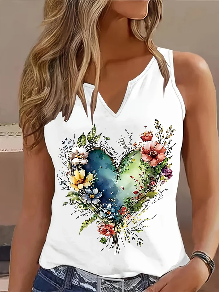 Women's Casual Sleeveless V-Neck Tank Top Lightweight Stretchy Fabric, Machine Washable, All-Season Versatile Wear, Ladies Tank Tops, Summer Clothing, Double Vneckline, Nontransparent Material