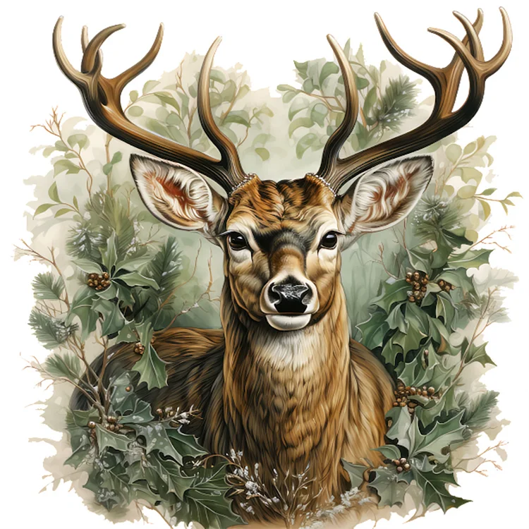 Elk 30*30CM (Canvas) Full Round Drill Diamond Painting gbfke