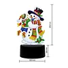 DIY Diamond Painting 7 Color Night Light Lamp Home Decoration Ornament Gift Kit(Snowman)