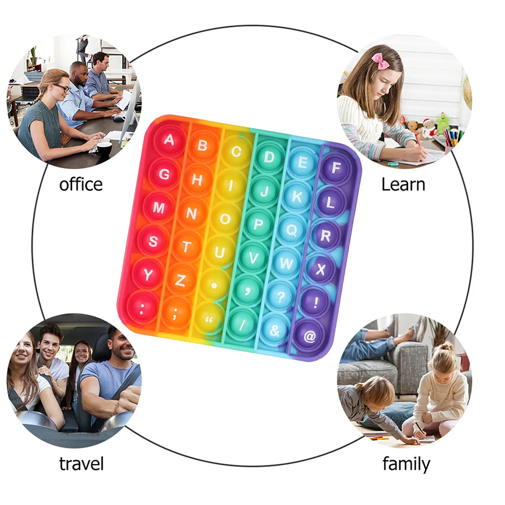 Autism Needs Simple Anti Anxiety Push Bubble Sensory Puzzle Toy (Letter)