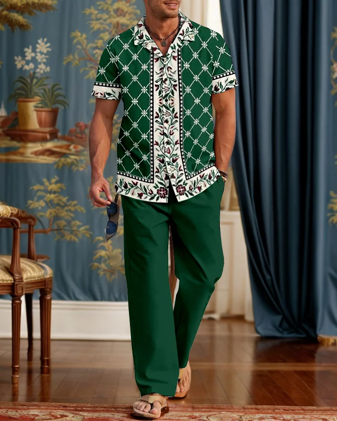 Suitmens Men's Gorgeous Geometry Patterns Walking Suit