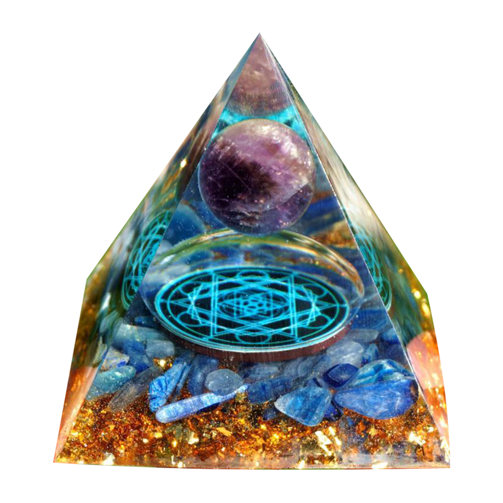 

5cm Natural Orgonite Pyramid Chakra, 501 Original