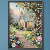Country Cottage-Pearls Painting Kit for Creativity DIY Pearl Dot Crafts for Gift Home Wall Decor 30*40CM