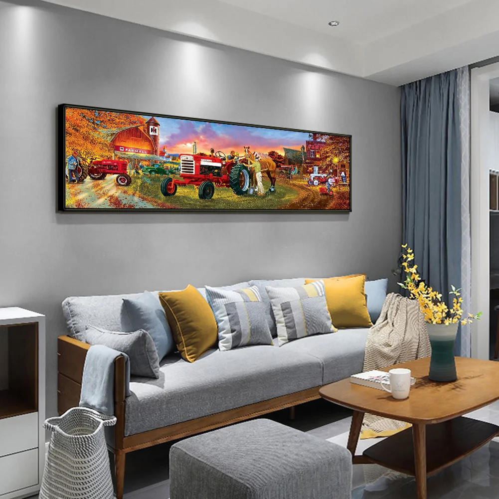 Diamond Painting - Full Round Drill - Farm Tractor(90*30cm)