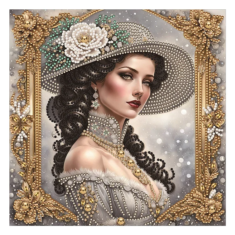 Partial Special-Shaped Diamond Painting - Noble Lady 30*30CM