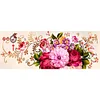 (US Only)Full Embroidery Cotton Thread 11CT 3 Strands Peony Flower Printed Cross Stitch
