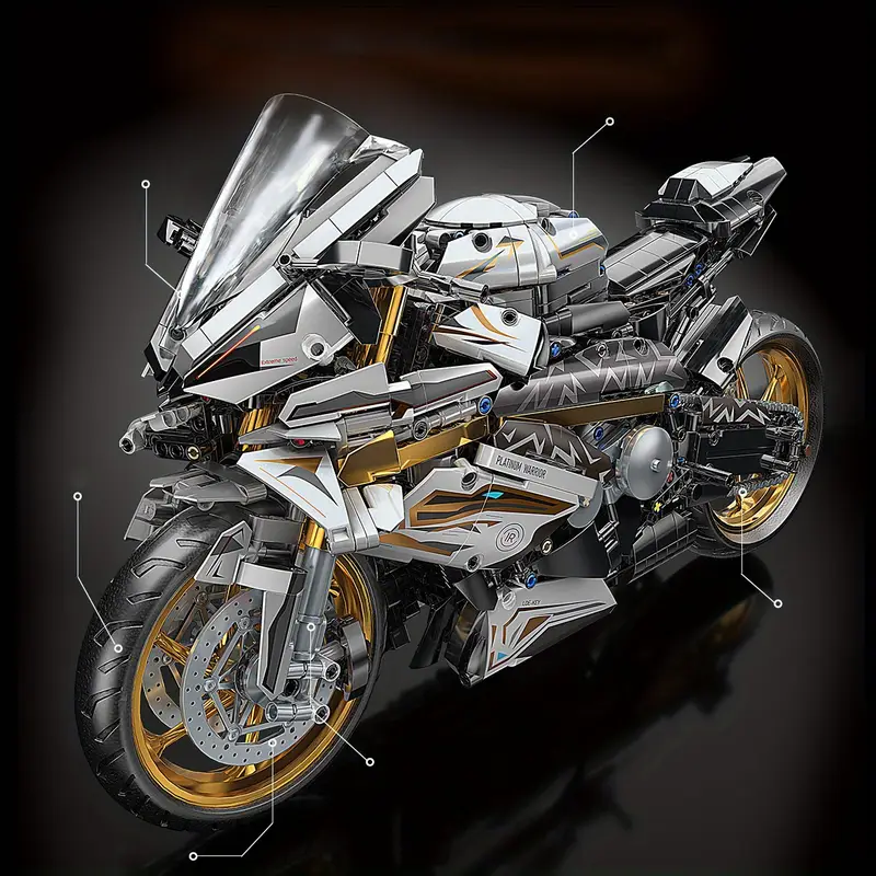 1 5 2000pcs white golden building blocks assembled model splicing is simple and easy to suitable for birthday christmas halloween thanksgiving new year party gifts Product details 2