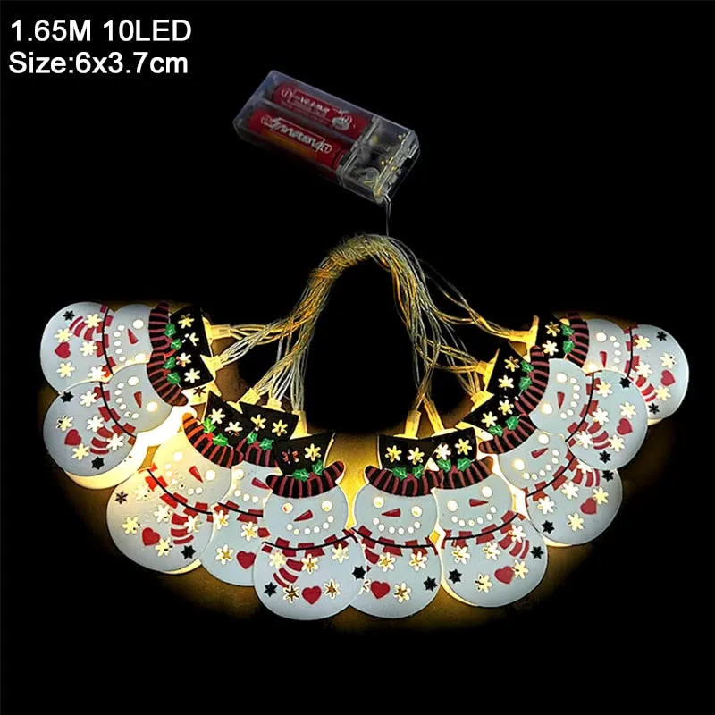 Santa Claus LED Light Merry Christmas Decorations For Home Christmas Tree Hanging Ornaments Garland Xmas Navidad New Year Gifts