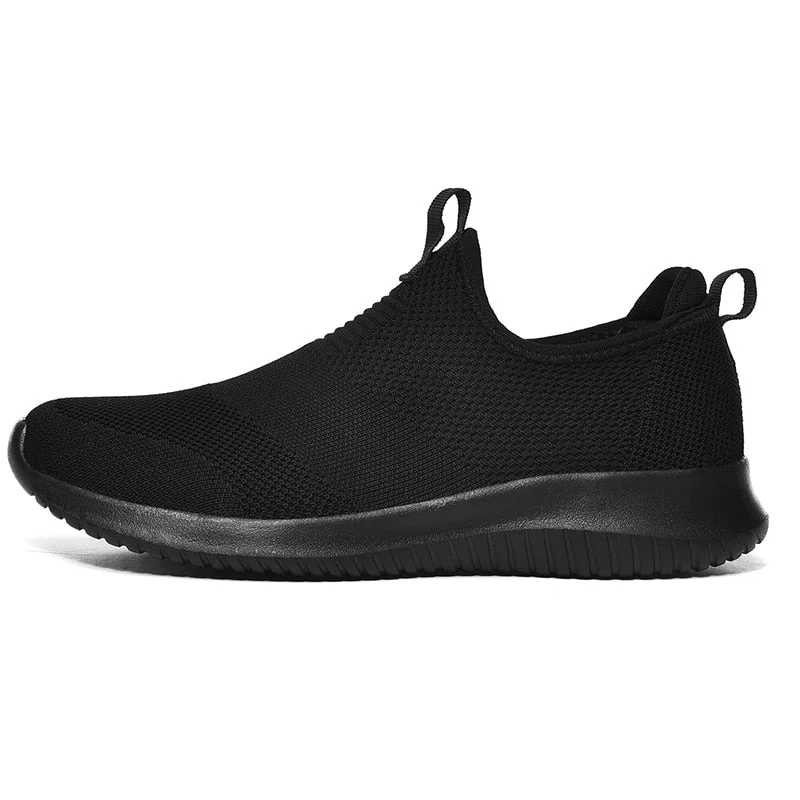 Men Sneakers Lightweight Flykint Casual Shoes Men Slip On Walking Socks Shoes Trainers Mesh Flat Homme Big Size Tenis Masculino