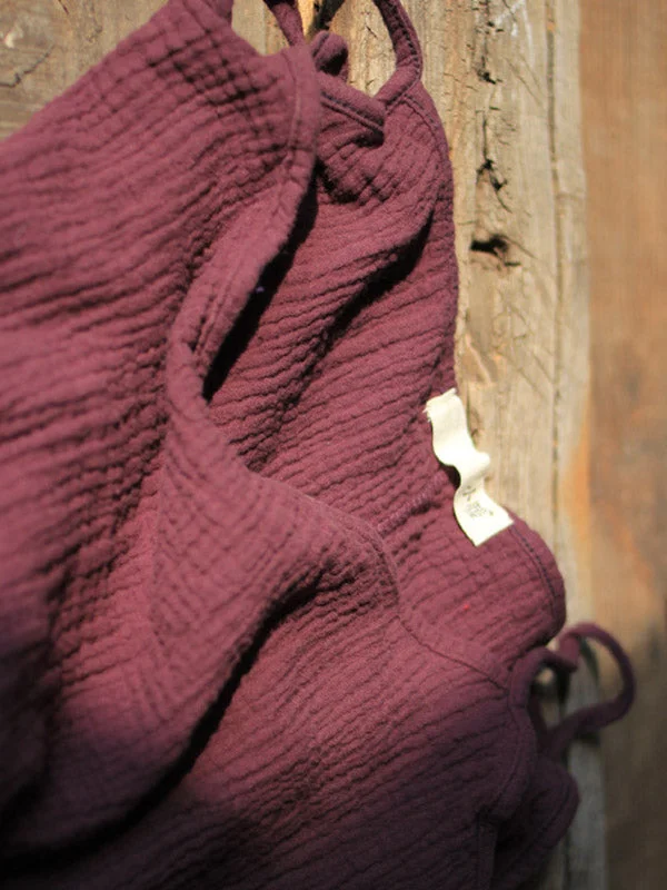 Vintage Solid Color Spaghetti-Neck Loose Sleeveless Mini Dress