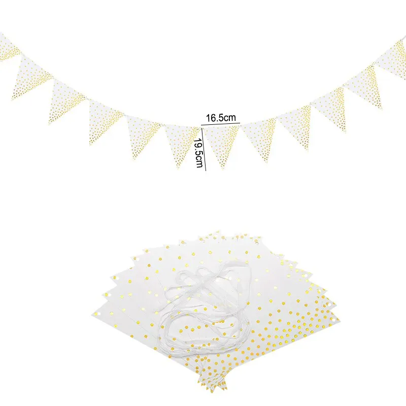Gold Dot Disposable Tableware Set Paper Plates Paper Cups Straws Birthday Party Decorations Kids Adult Wedding Party Supplies