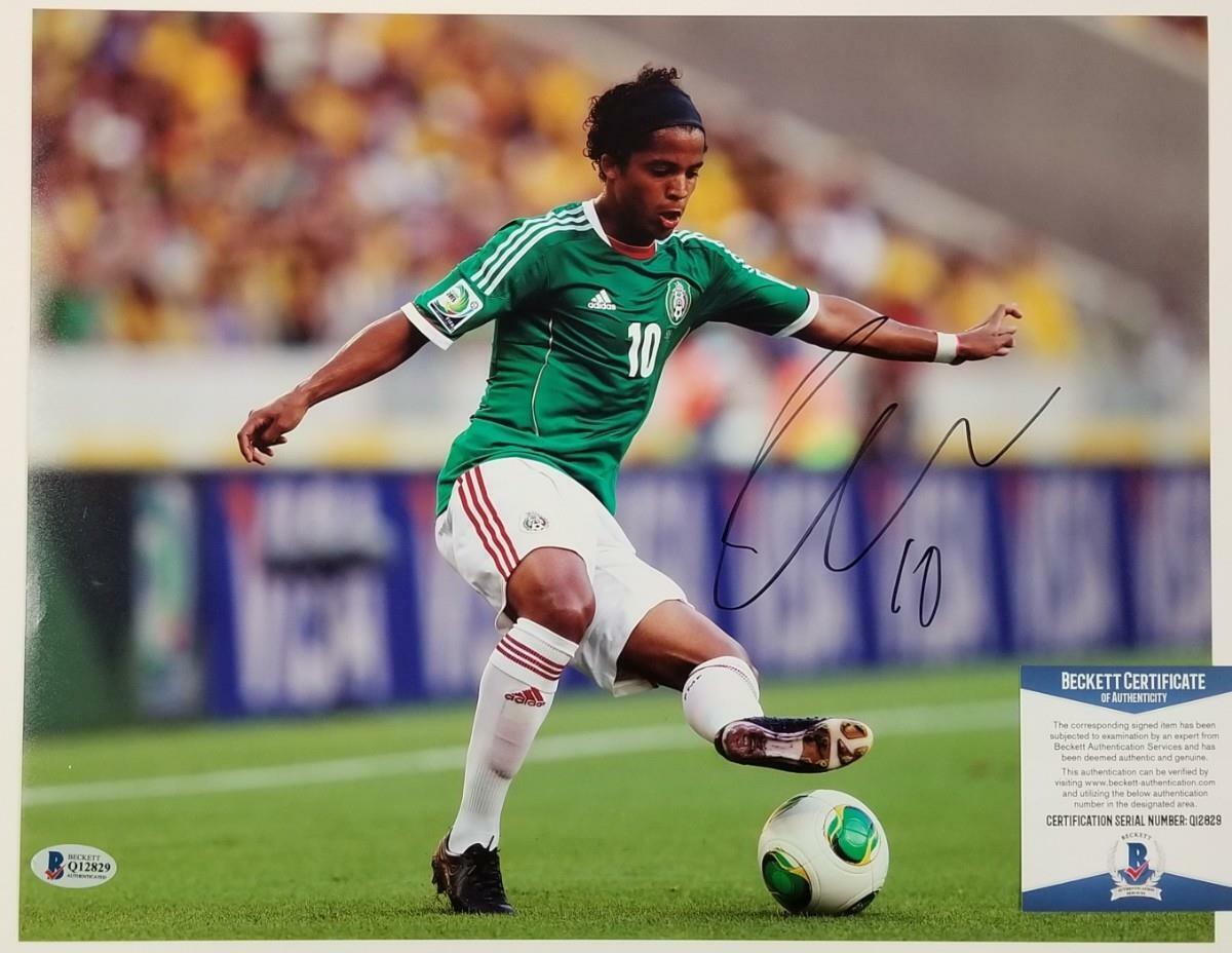 Giovani Dos Santos signed 11x14 Photo Poster painting Autograph Mexico (B) ~ Beckett BAS COA