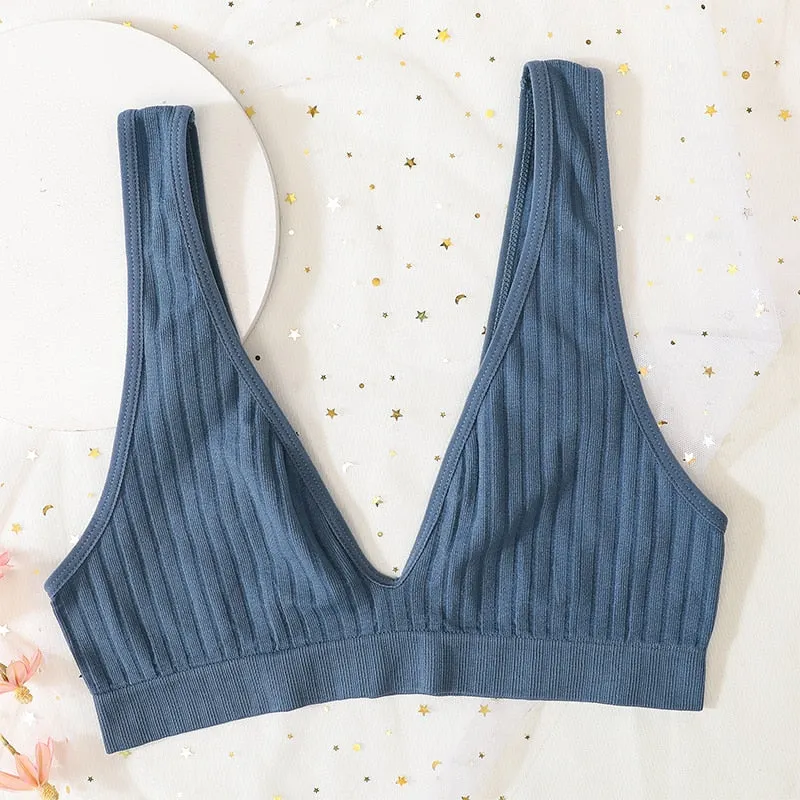 Seamless Bra Sports Bras For Women Plunge Bra Top Female Brassiere Deep V Sexy Women's Underwear Backless Bralette Lingerie