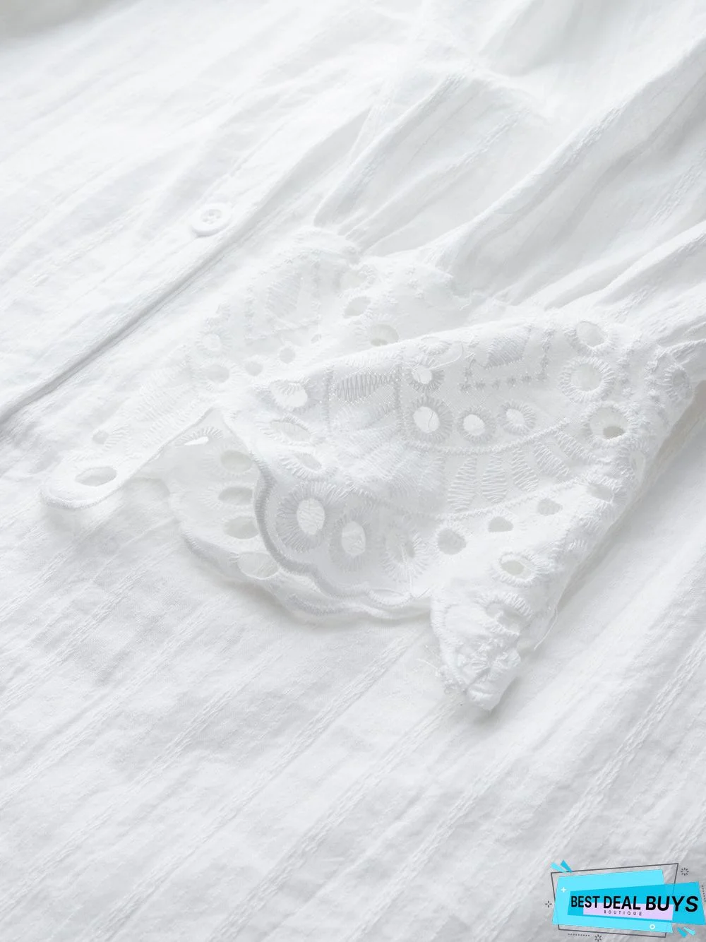 Cotton Stand Collar Boho Buttoned Blouse