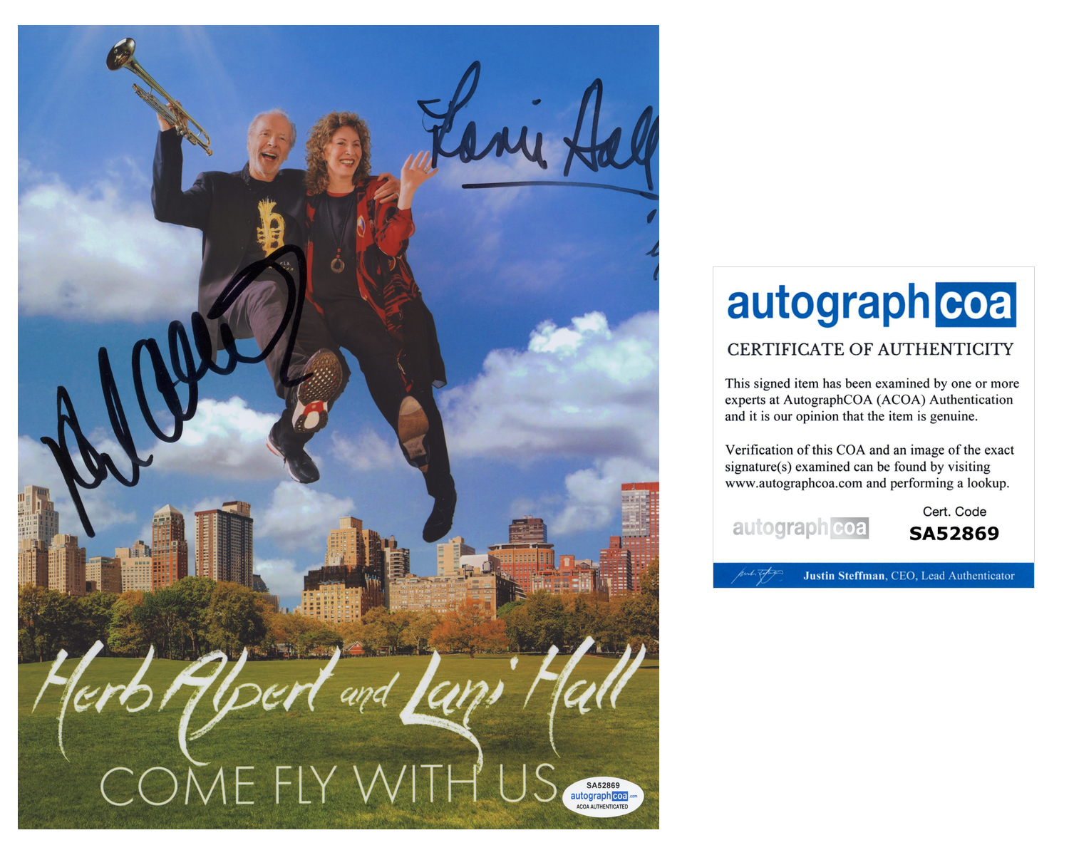 Herb Alpert & Lani Hall Signed Autographed 8x10 Photo Poster painting ACOA COA