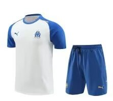 24/25 Marseille Short Sleeve White Training Kit Football T-Shirt Thai Quality