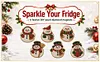 6PCS Cute Snowman DIY Pearl Diamond Painting Christmas Fridge Magnets, Sparkling Rhinestone Refrigerator Magnet Craft Kit for Home Decor & Gifts