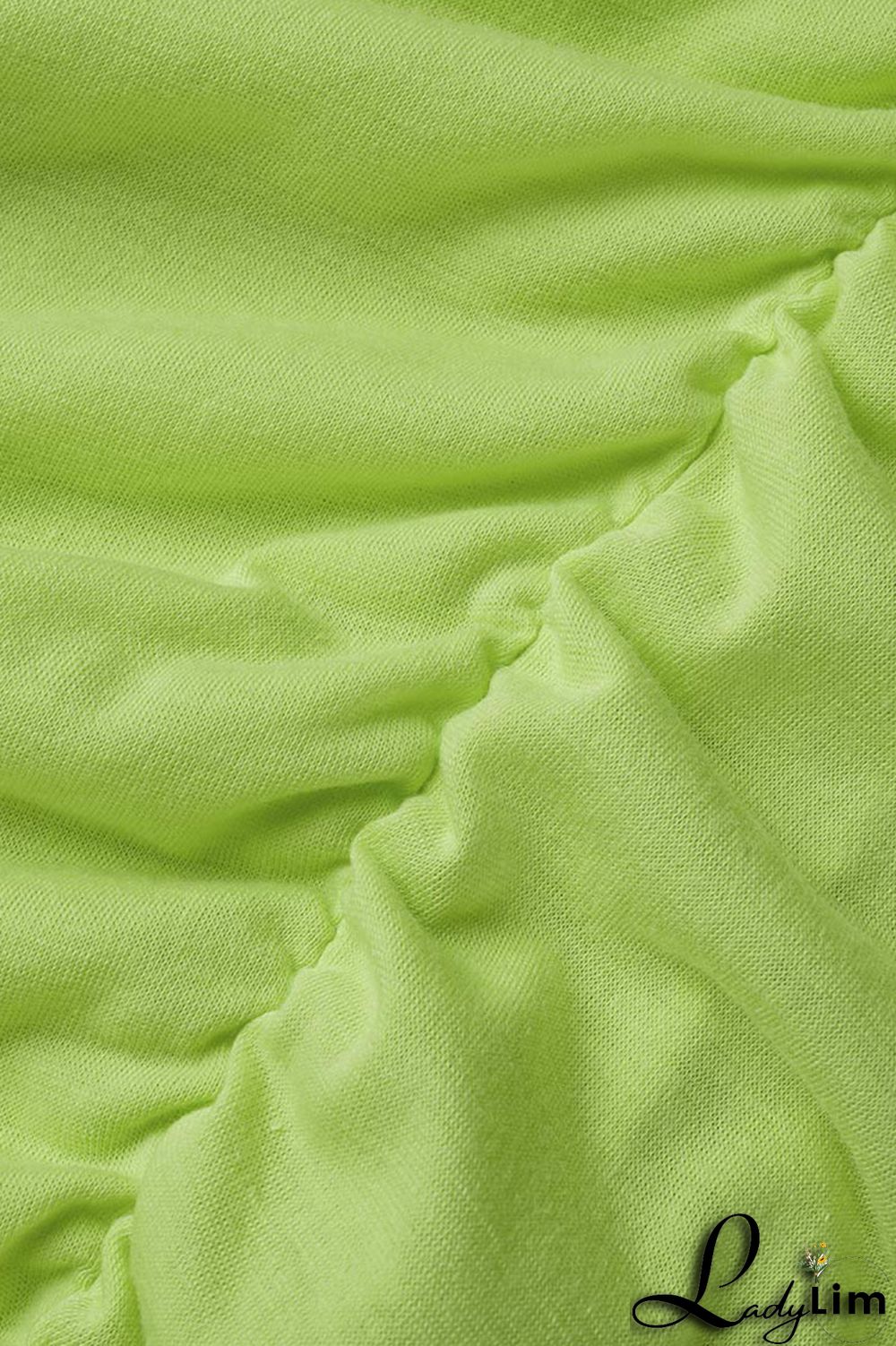 Green Yellow Casual Solid Patchwork Fold O Neck Short Sleeve Two Pieces