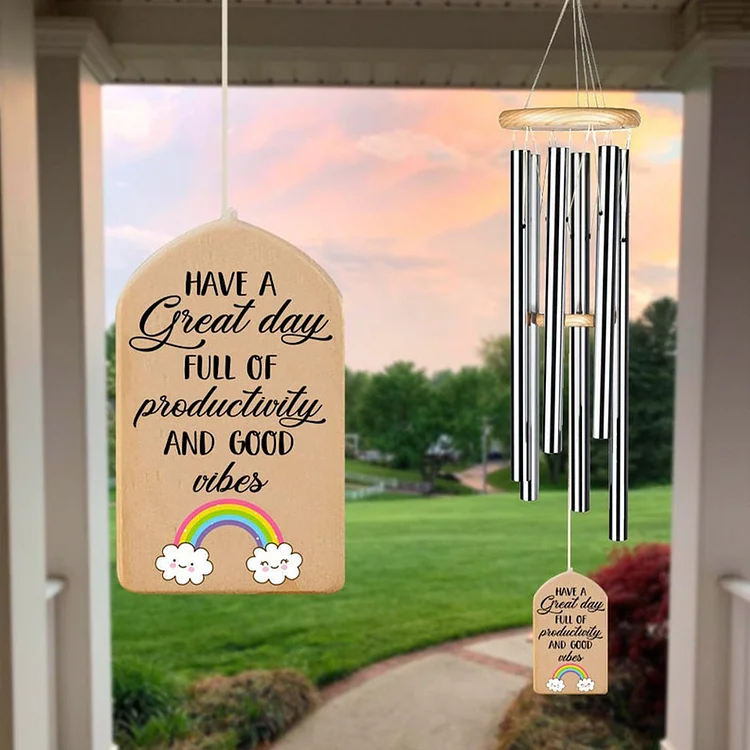 Have a Great Day Wind Chimes Wooden Decoration for Family