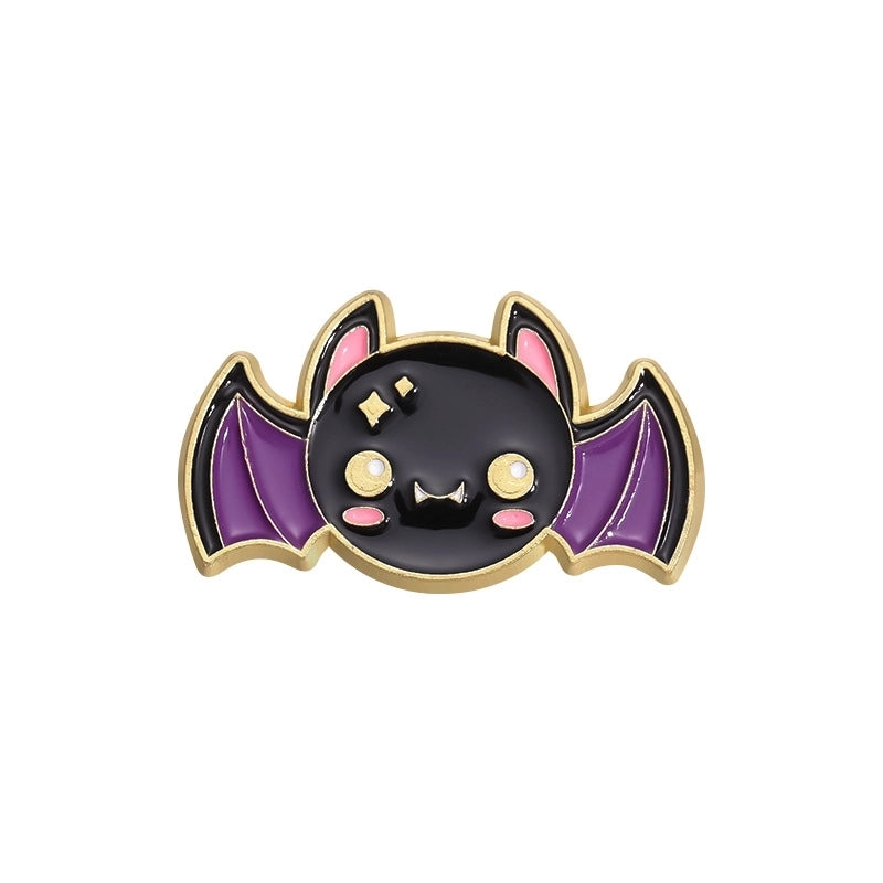 Cartoon Style Cute Cowboy Style Animal Bat Skull Alloy Stamping Stoving Varnish Women’s Brooches