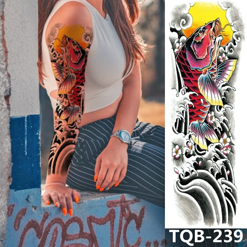 Large Temporary Tattoos Full Arm Tattoo Sleeves for Men Women