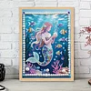 Rosa Meerjungfrauen-DIY, teilweise Diamantperlenmalerei-Kunstsets 30x40 cm, spezielle Perlengem&auml;lde, Bildkunst, Basteln f&uuml;r Erwachsene, Anf&auml;nger, Wand