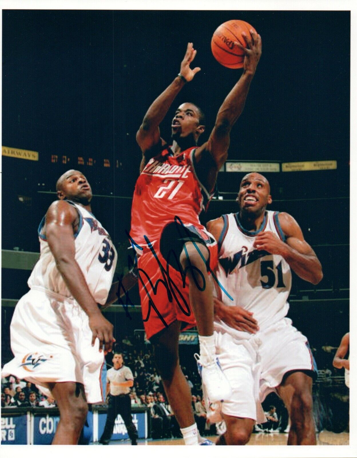 Bernard Robinson NBA Charlotte Bobcat Hand Signed Autograph 8x10 Photo Poster painting