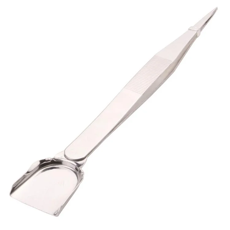 Stainless Steel Rhinestones Tweezers Handheld with Shovel for Craft Jewelry Tool
