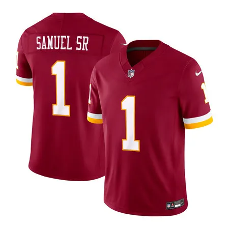 Youth Washington Commanders #1 Deebo Samuel Sr Nike Burgundy Vapor F.U.S.E. Sewn Down Limited Jersey