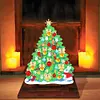 Diamond Painting Wooden Christmas Tree Desktop Ornaments for Xmas Table Office Home Decor