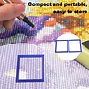 2Pcs Diamond Art Square Auxiliary Frame 3D Printing Diamond Art Desk Positioning Frame Lightweight for Boys Girls Adults Students Home Office Leisure (Royal Blue small)