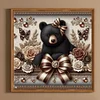 Diamond Painting-DIY Full Round Drill Flowers Bear