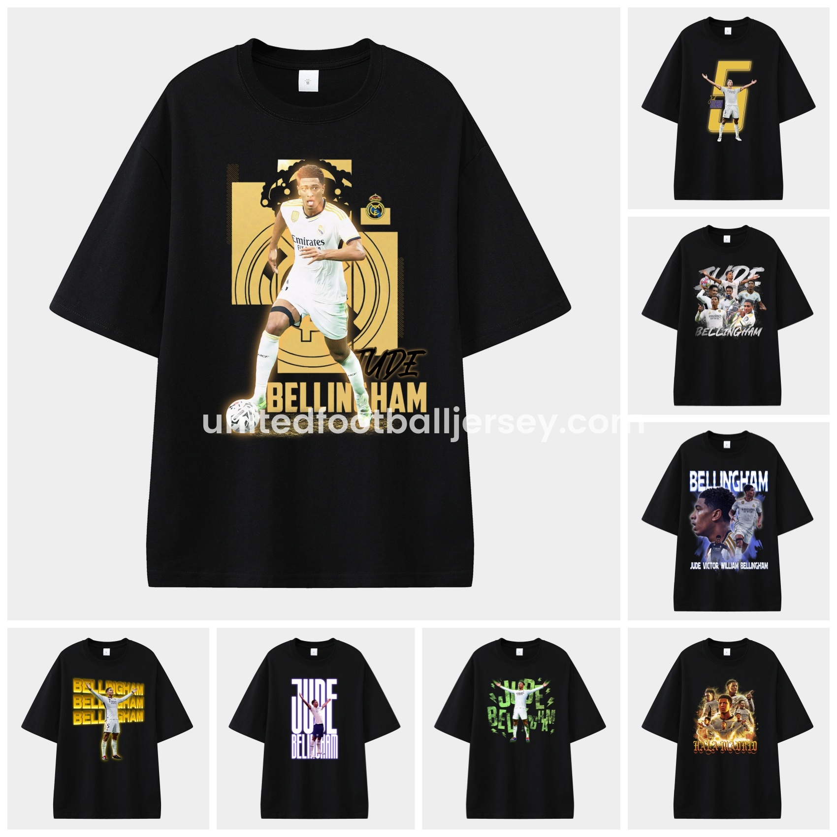 Bellingham Real Madrid England 24-25 25-26 Unisex Pure Cotton T-shirt