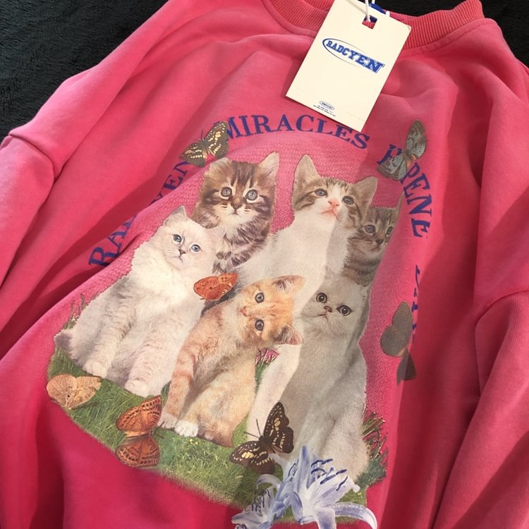 Pure Cotton Kawaii Cat Neko T-shirt  weebmemes