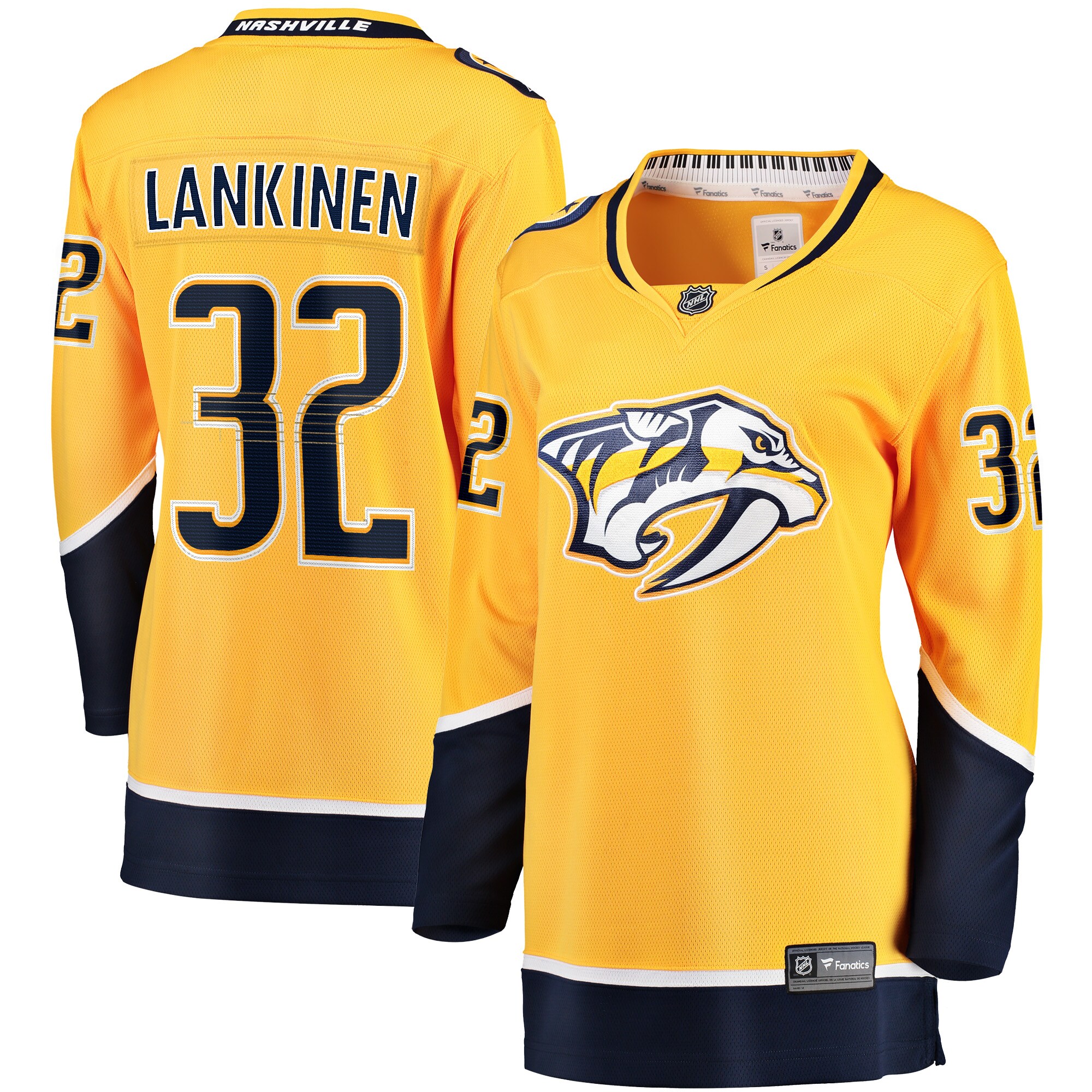Kevin Lankinen Nashville Predators Fanatics Women&rsquo;s Home Breakaway   Jersey &ndash; Gold mysite