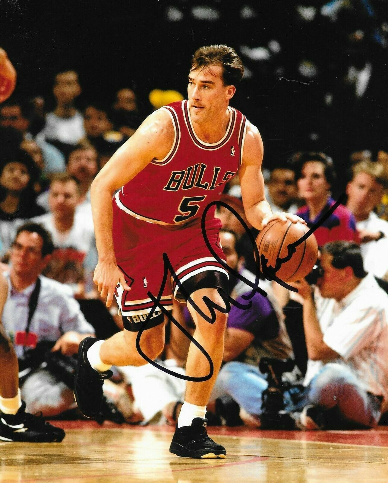 John Paxson Autographed Signed 8x10 Photo Poster painting ( Bulls ) REPRINT