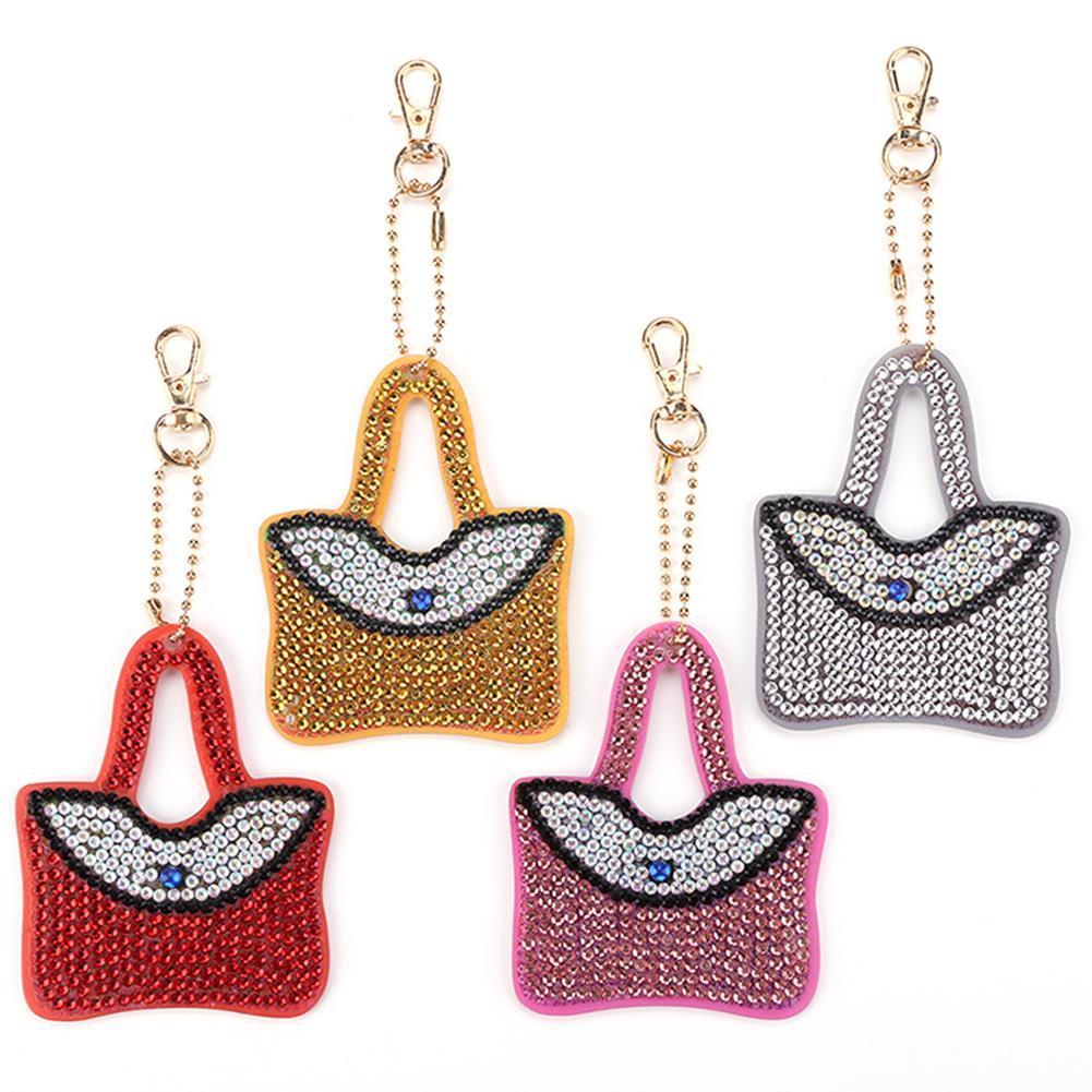 

4pcs Women-DIY Creative Diamond Keychain, 501 Original