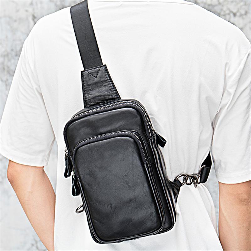 Leather Outdoor Casual Chest Bag Crossbody Bag