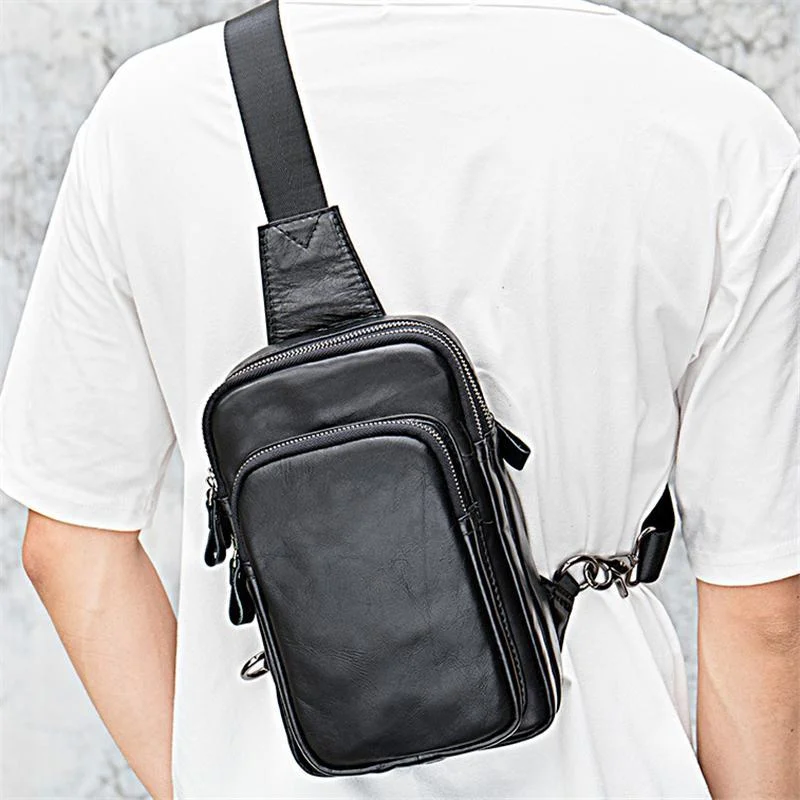 Leather Outdoor Casual Chest Bag Crossbody Bag