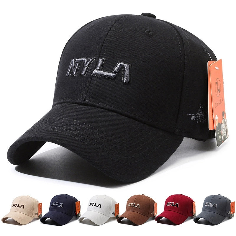 Hat Spring And Autumn Baseball Cap Embroidered NY & LA Letter Peaked Cap Street Fashion Trendy Casual Sun-proof Anti-DDoS Hat
