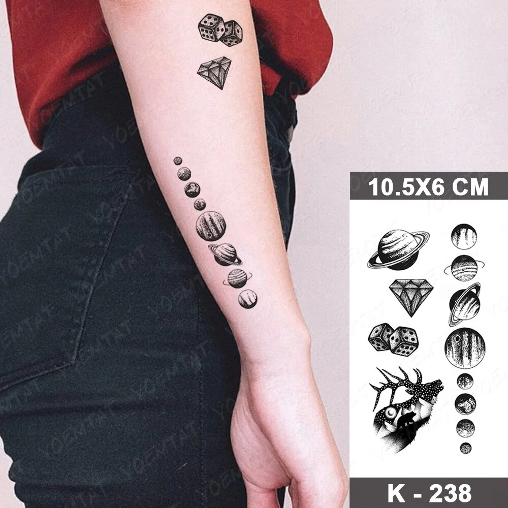 Sdrawing Temporary Tattoo Sticker Old School Flash Tatoo Dark Snake Scorpion Arm Wrist Fake Tatto For Body Art Women Men