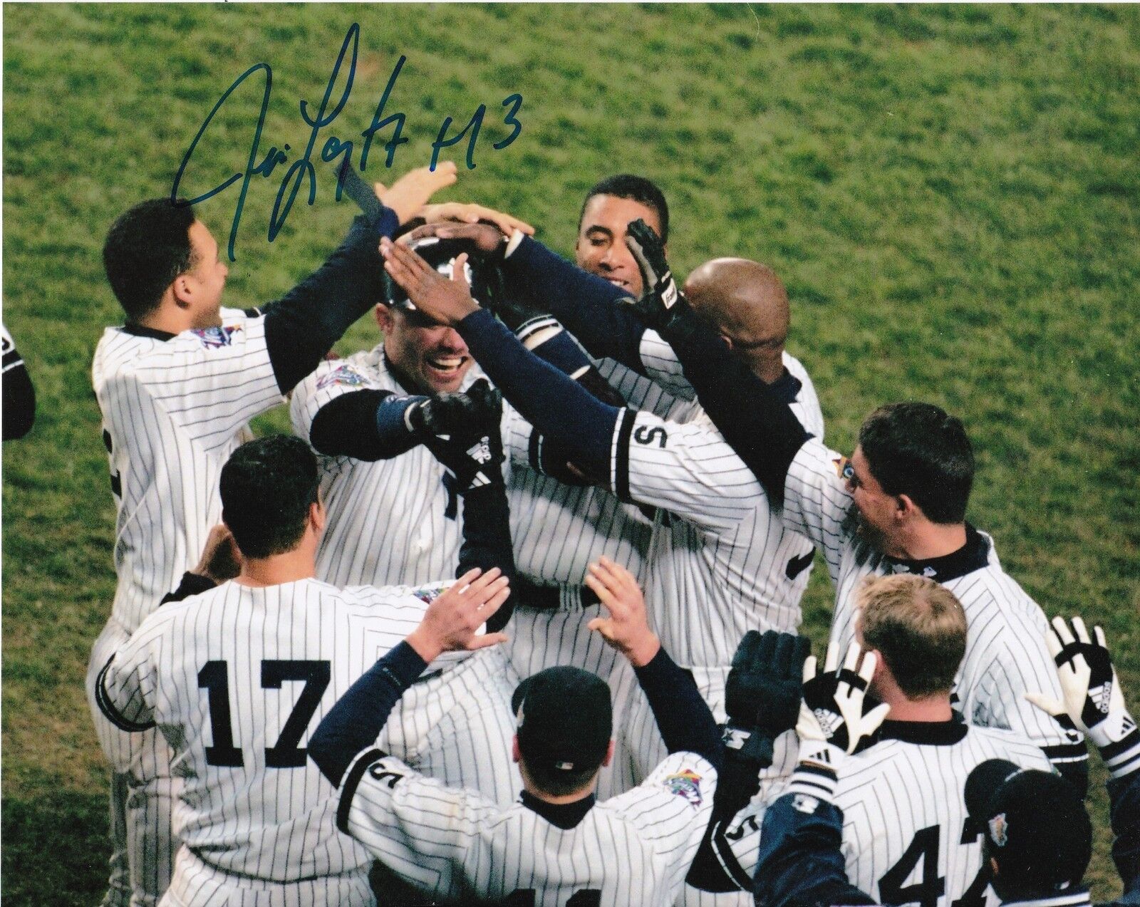 JIM LEYRITZ NEW YORK YANKEES ACTION SIGNED 8x10