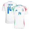 CHIESA #14 Italy Away Soccer Jersey EURO 2024