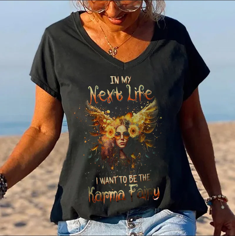 Karma Fairy Girl Printed Women's T-shirt
