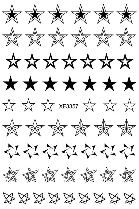DIY Nail Art Stickers Star Light Manicure Design Accessories Back Glue Decoration Foil Nail Art Decor Designer Nail Stickers-Nail Inspo