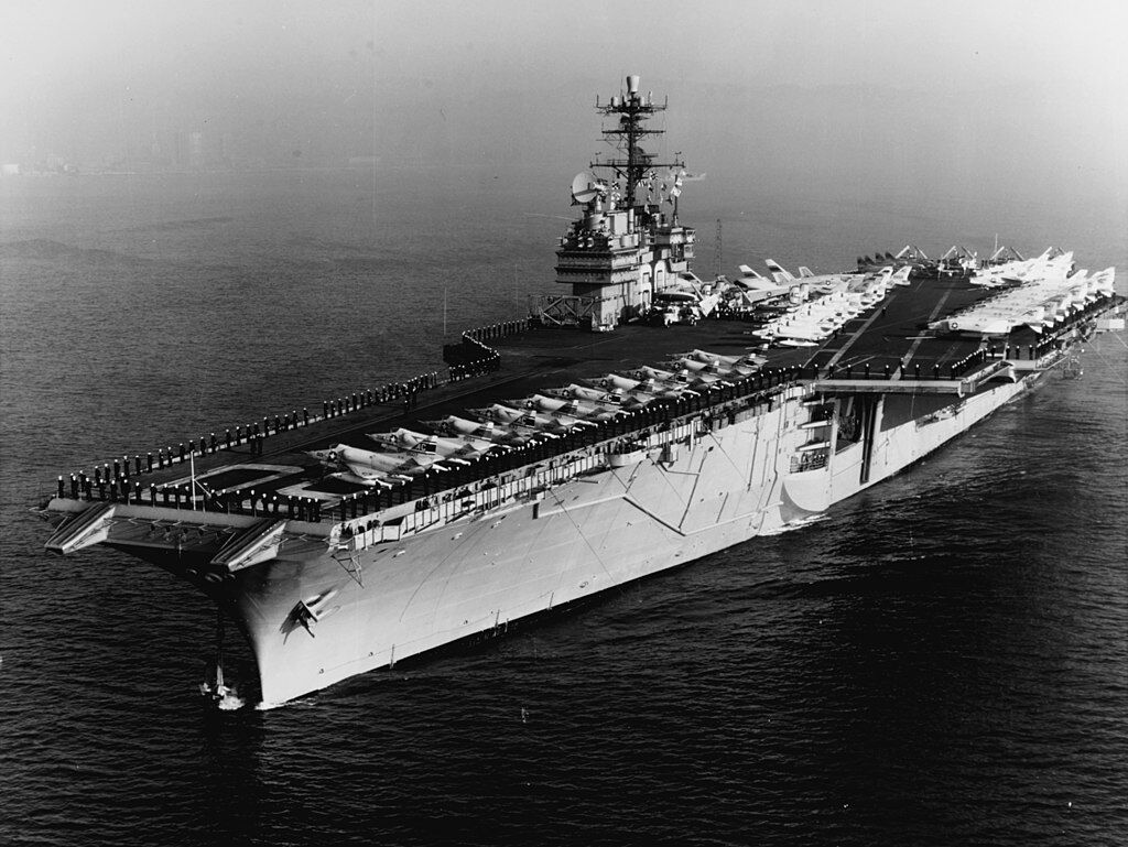 USS SARATOGA 8X10 Photo Poster painting NAVY US USA MILITARY AIRCRAFT CARRIER SHIP PICTURE B/W