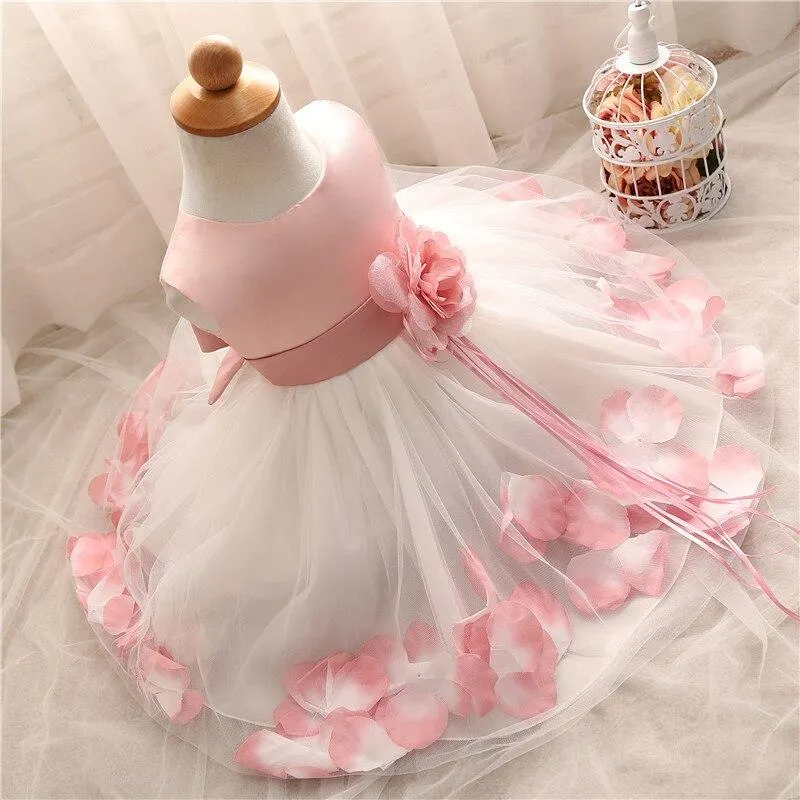 Cute Girl Infant Party Dress For 1 Year Baby Girl Birthday Frock Toddler Girl Christening Gown Baby Purple Dresses For Baptism