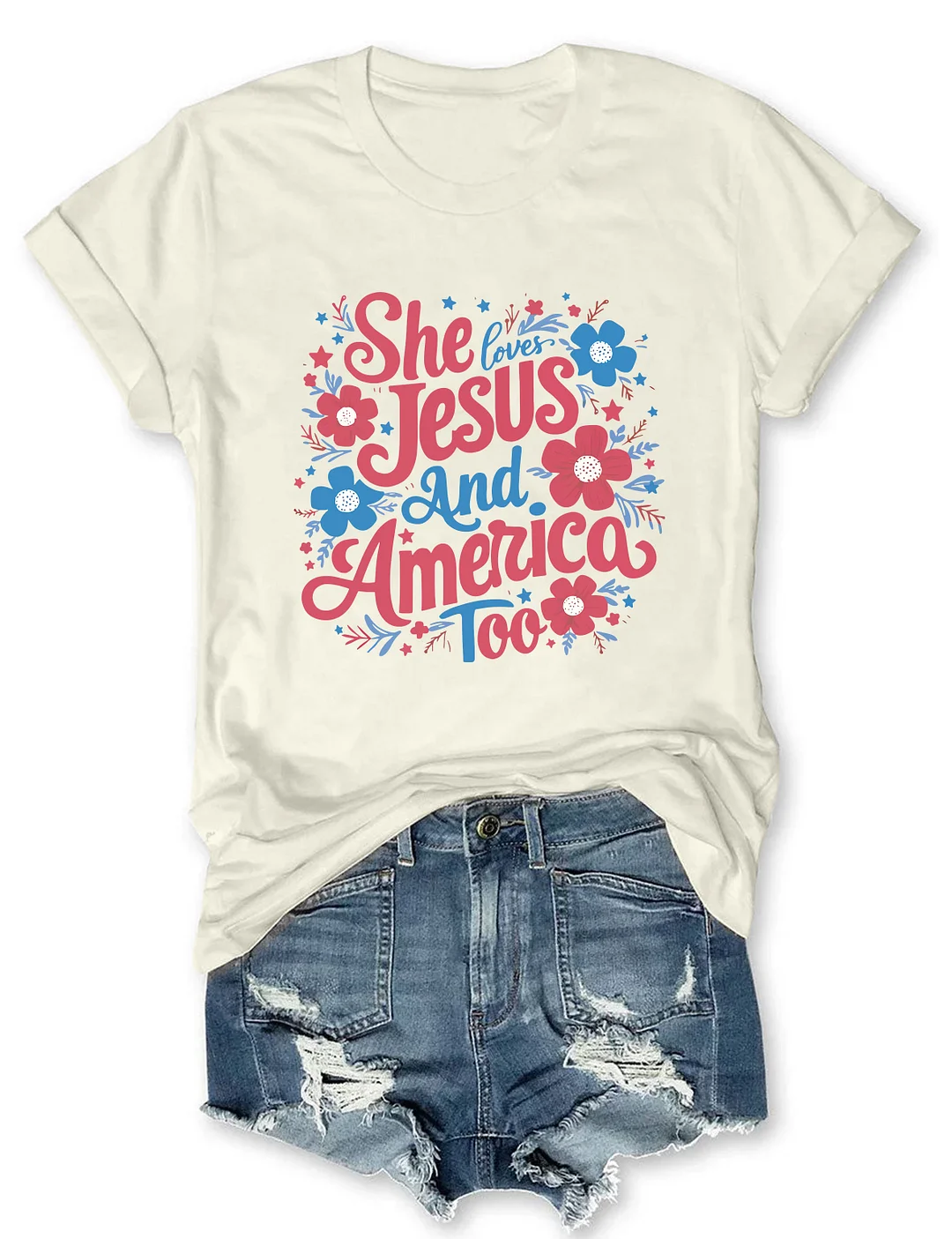 She Loves Jesus And America Too T-shirt