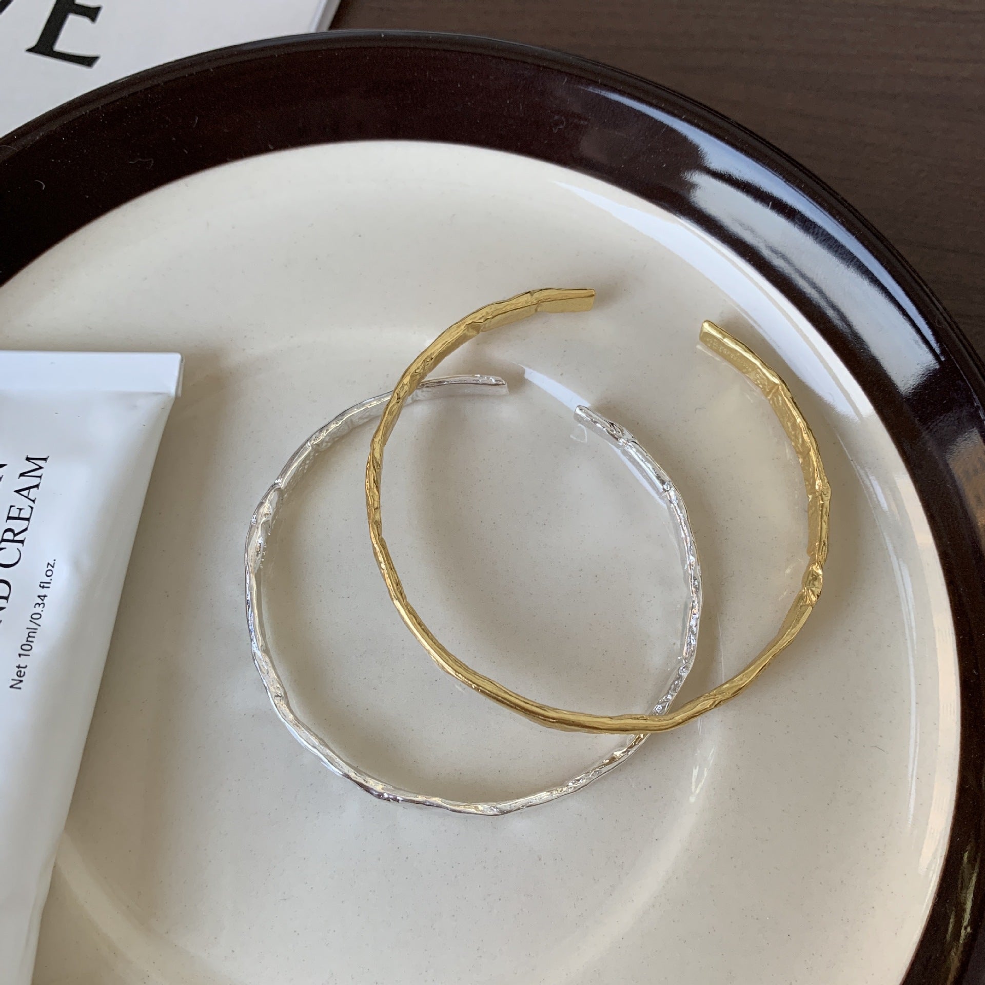 925 Sterling Silver IG Style Textured Silver Polishing Bangles