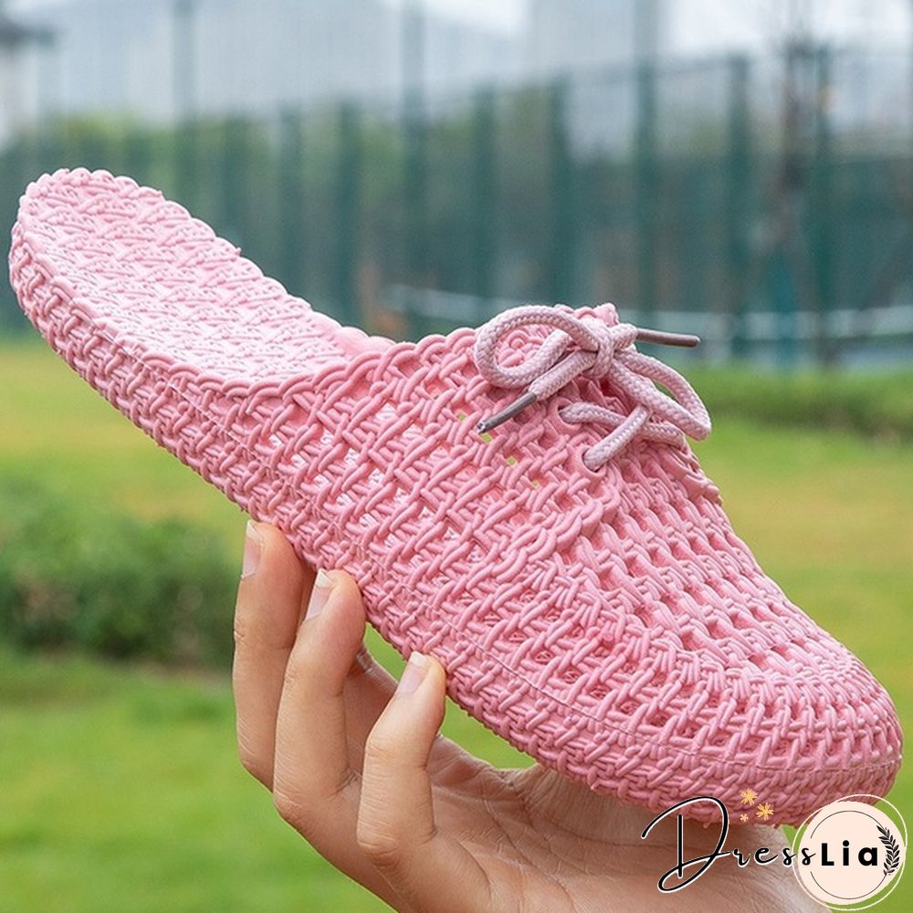 Summer Women's New Hollow-out Slipper Solft Non-slip Casual Sandals Slip-on Beach Shoes